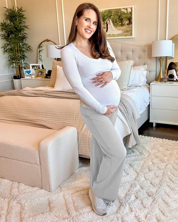 G4Free BareFeel Maternity Dress Yoga Pants Over The Belly Stretchy Work Slack - Image 4