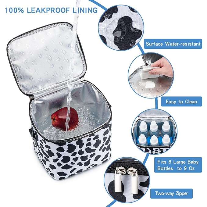 Breastmilk Cooler Bag with Ice Pack Fits 6 Baby Bottles Up to 9 Ounce, Baby - Image 4