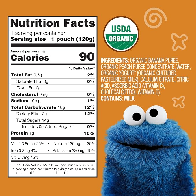 Earth's Best Organic Yogurt Smoothie Pouches, 24+ Months, Fruit Yogurt Smoothie - Image 7