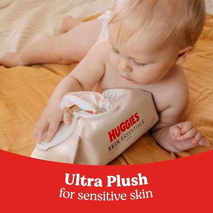 Huggies Skin Essentials Baby Wipes, Hypoallergenic, 99% Water, 15 Flip Top Packs - Image 3