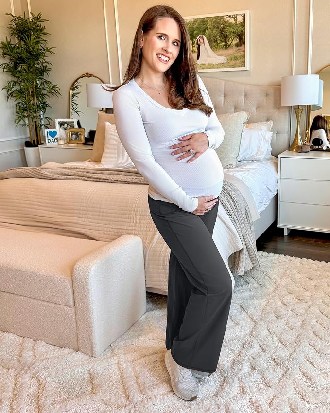 G4Free BareFeel Maternity Dress Yoga Pants Over The Belly Stretchy Work Slack - Image 4