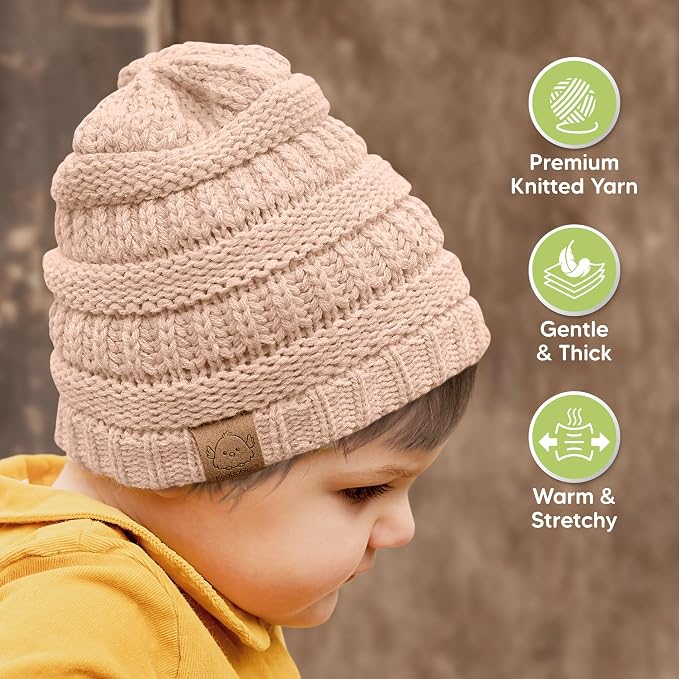 3-Pack Baby Beanies for Boys, Girls - Image 4