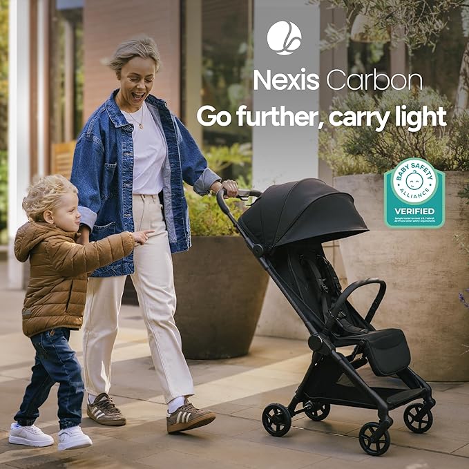 Mompush Nexis Carbon Travel Stroller, Ultra-Lightweight 11.5 lbs, Compact & - Image 2