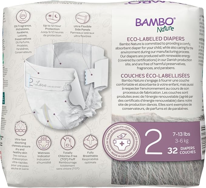 Bambo Nature Hypoallergenic Dream Baby Diapers, Premium Eco-Labeled Sustainable - Image 9