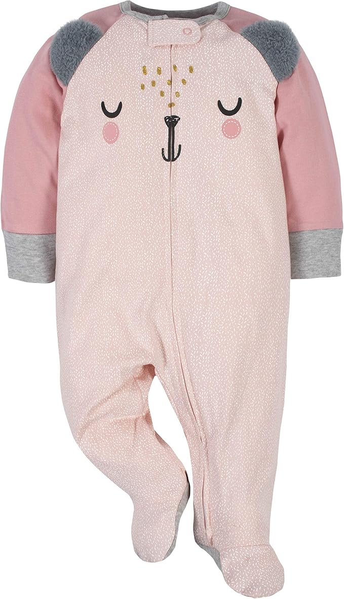 Gerber Baby Girls 4 Pack Sleep 'N Play Footie - Image 2