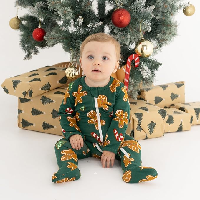 O2 BABY Baby Boys Girls Organic Cotton Zip-Front Sleeper Pajamas, Footed Sleep - Image 2