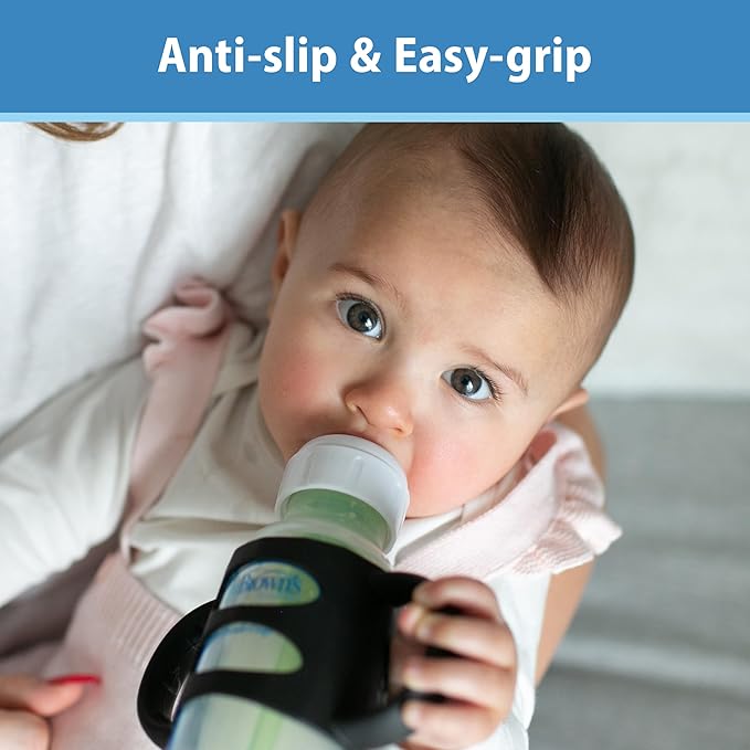 Dr. Brown's Narrow Baby Bottle Handles, 100% Silicone, Easy Grip Removable - Image 4