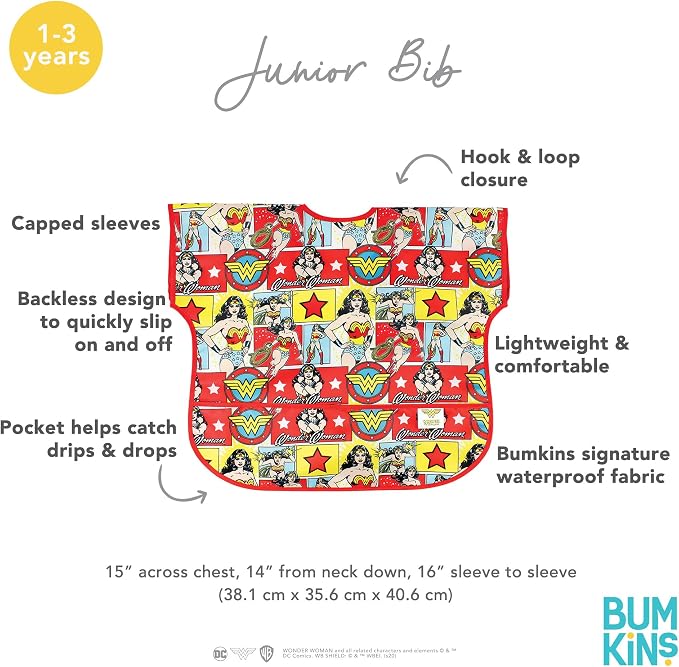 Bumkins Bibs - Toddler Bibs, Waterproof, Large - Image 5