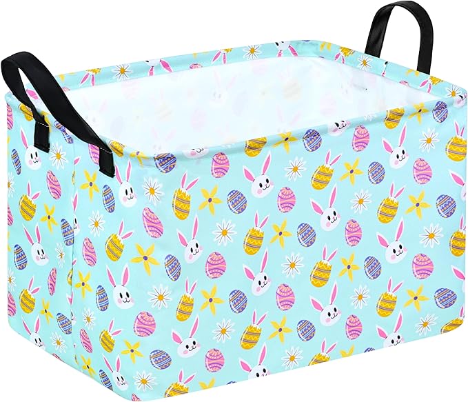 Easter Gift Basket Eggs Storage Basket Kids Toys Storage Basket Organizer Box by Unknown