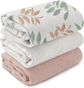 Muslin Swaddle Blankets for Newborn, 3 Pack Breathable Soft Receiving Blanket by LYRICHOMBABY