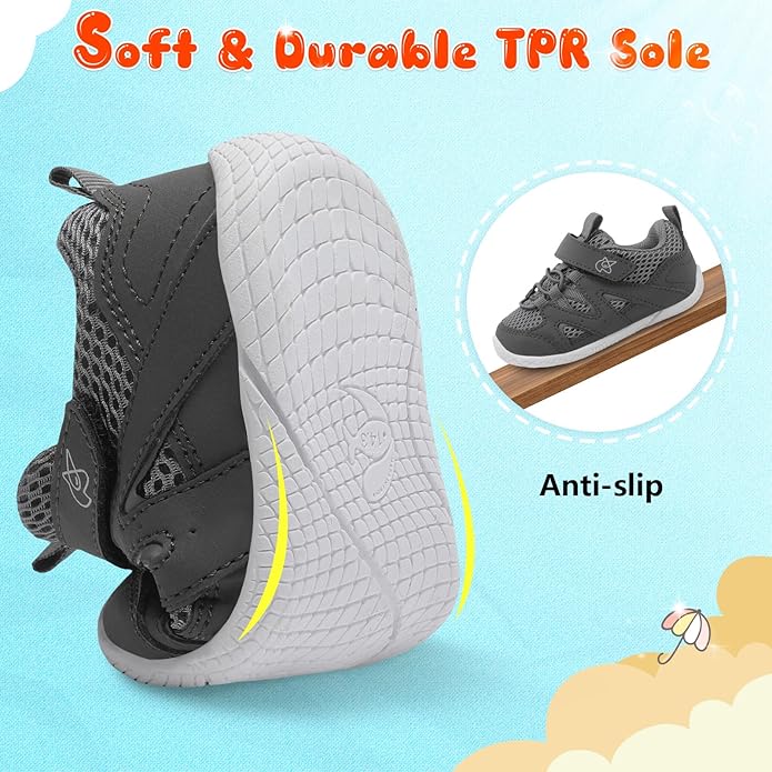 LeIsfIt Baby Shoes Boys Girls First Walking Shoes Non-Slip Toddler Breathable - Image 3