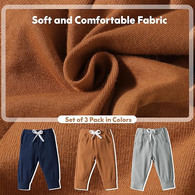 DREAM BUS Pack of 3 Toddler Jogger Pants - Image 5