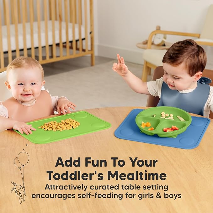 KeaBabies 2-Pack Silicone Placemats - Image 6