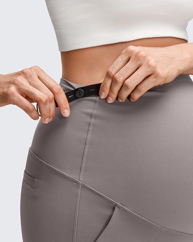 G4Free EverGoing Fleece Lined Maternity Wide Leg Pants Over The Belly Pregnancy - Image 3