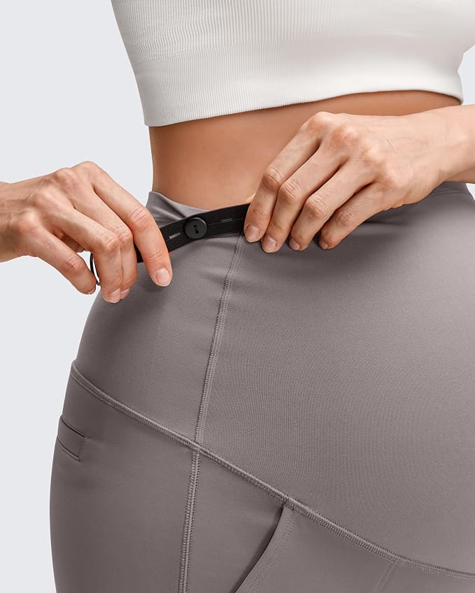 G4Free EverGoing Fleece Lined Maternity Wide Leg Pants Over The Belly Pregnancy - Image 3