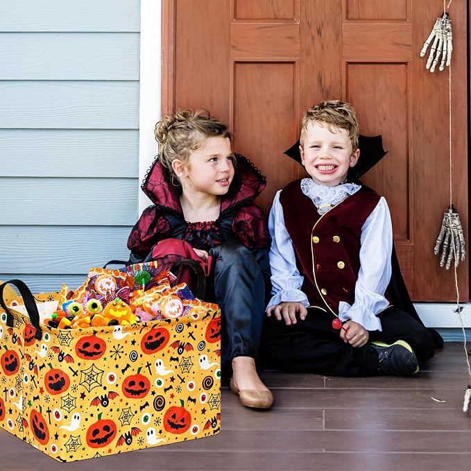 Ghost Happy Halloween Kids Gift Shelf Storage Basket Organizer Box Clothes - Image 2