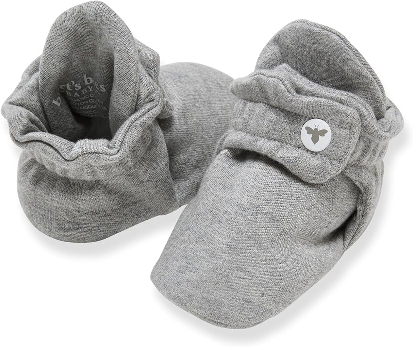 Burt's Bees Baby Unisex Booties Organic Cotton Newborn Essentials Shoes by BurtsBeesBaby
