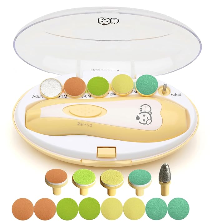 Baby Nail Trimmer 21 in 1, Usage Labeled Case & 13 Extra Replacement Tools by Royal+Angels