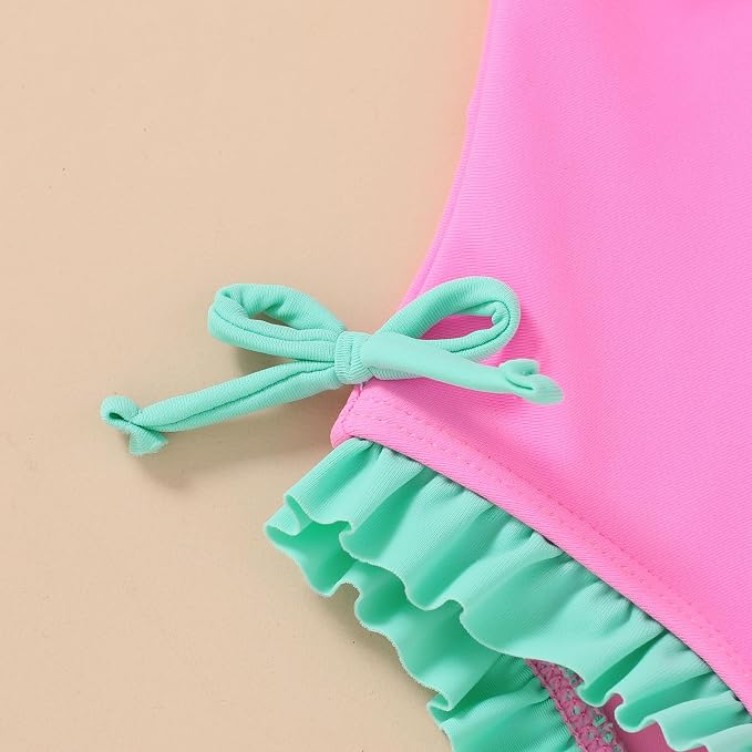 YOUNGER TREE Toddler Swimsuit Girl Cute Stripe One-Piece Ruffle Swimwear Baby - Image 4