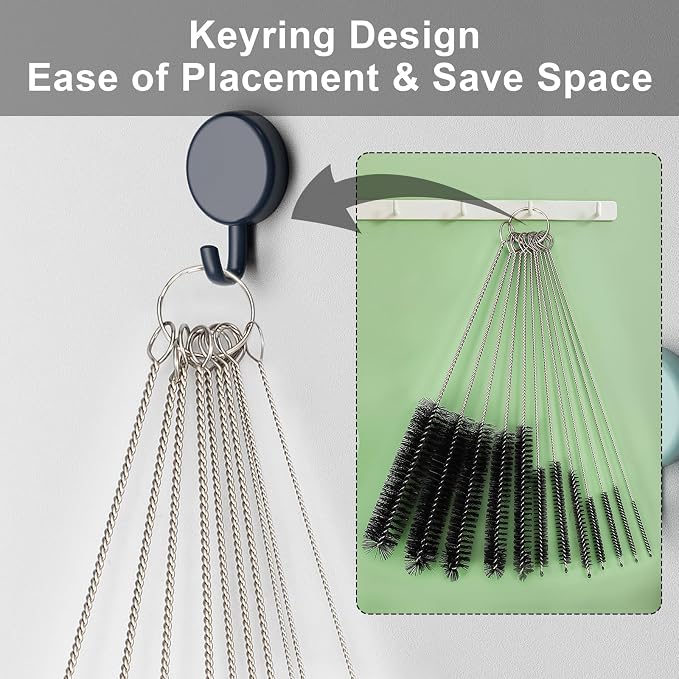 Straw Cleaner Brushes Sets, 12 Pieces 8.2 Inch Botthle Cleaning Brush and Nylon - Image 6