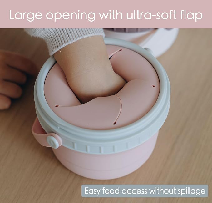 No Spill Silicone Toddler Snack Containers, Detachable Silicone Flap - Image 4
