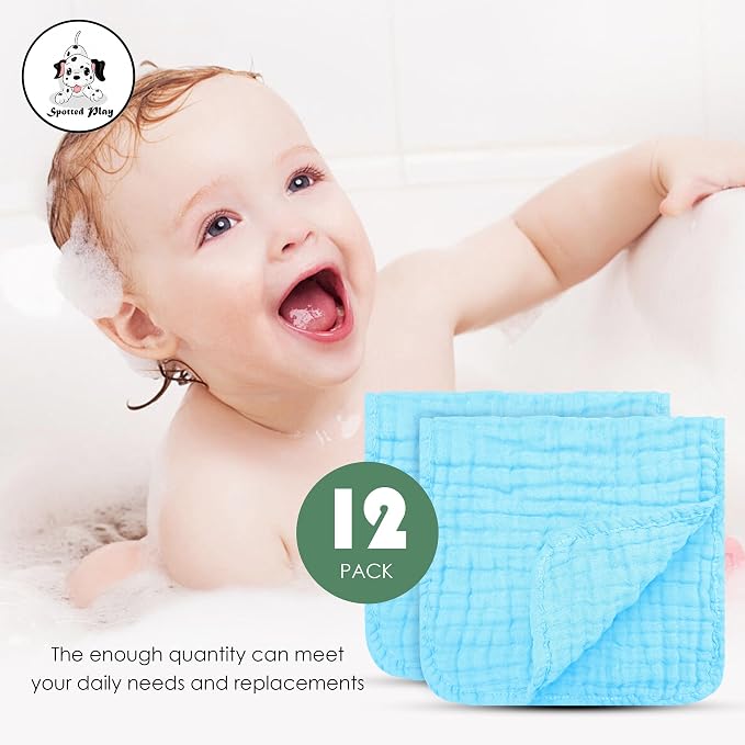 Muslin Burp Cloths 100% Cotton Large 20''x10'' Extra Soft and Absorbent Baby - Image 5
