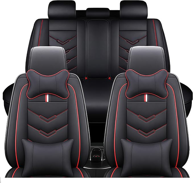Leather Car Seat Covers Fit for LR Range Rover Evoque 2019-2025, 5 Seater by Unknown