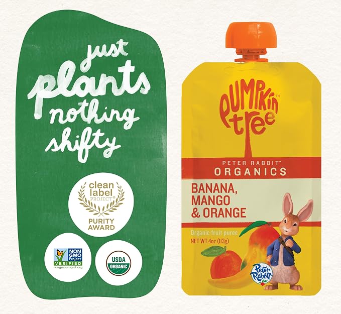Pumpkin Tree Peter Rabbit Organics Mango, Banana and Orange Snacks, 4 Oz - Image 5