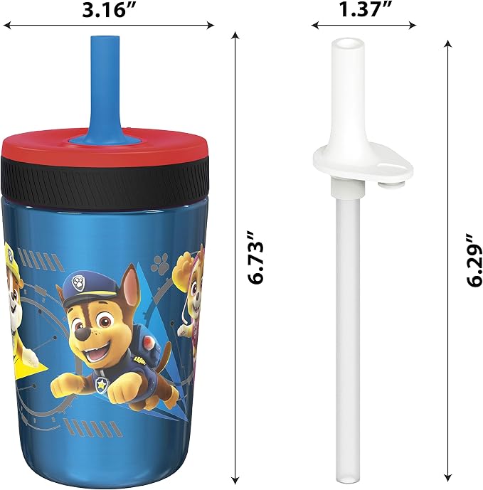 Zak Designs PAW Patrol Kelso Tumbler Set, Leak-Proof Screw-On Lid - Image 7
