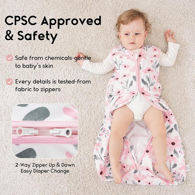 Yoofoss Baby Sleep Sack 18-24 Months 0.5 Tog Wearable Blanket - Image 4
