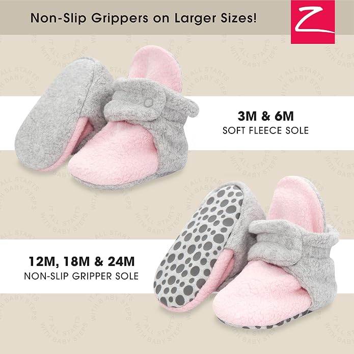 Zutano Unisex Fleece Baby Booties, Two Snap Closure, Newborn to 24 Months - Image 2