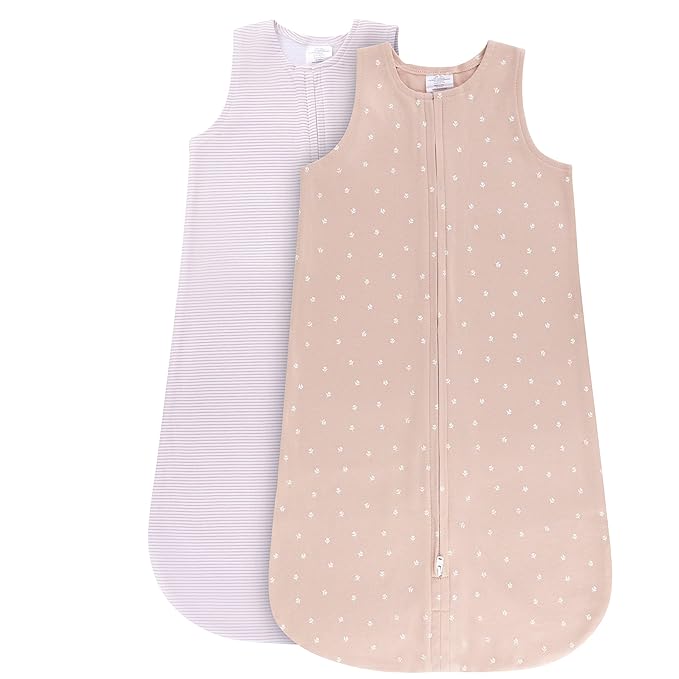 Ely's & Co. 100% Cotton Wearable Blanket Baby Sleep Bag 2 Pack by ElysCo