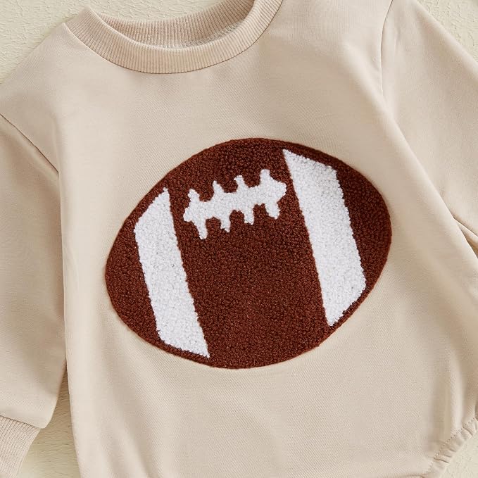 VISGOGO Newborn Infant Baby Boy Girls Oversized Romper Little Dude Sweater - Image 6