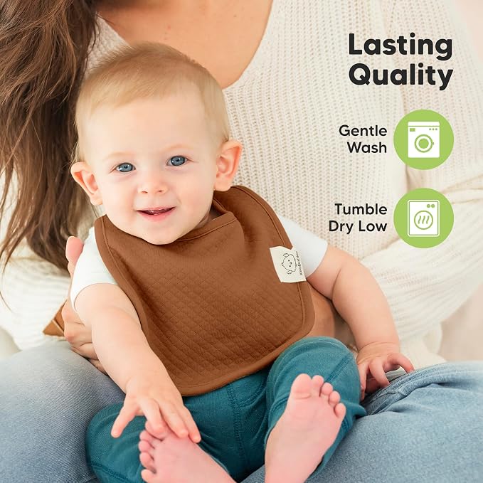 8-Pack Organic Baby Bibs for Girls, Boys - Image 8