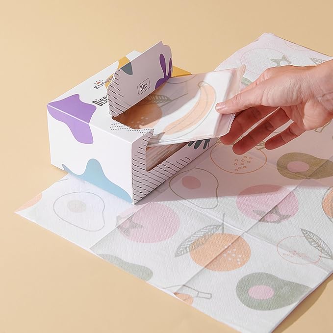 SUNVENO Disposable Baby Placemats – 40 Individually Wrapped Table Mats - Image 4