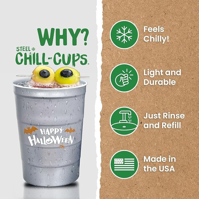 16 oz. Party Cups 'Happy Halloween' Ghost Design - Image 3