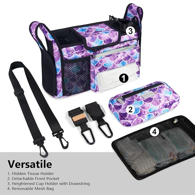 TOPDesign Universal Baby Stroller Organizer, Stroller Caddy - Image 2