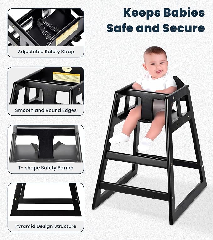 Alpine Wooden High Chairs for Babies and Toddlers - Image 3