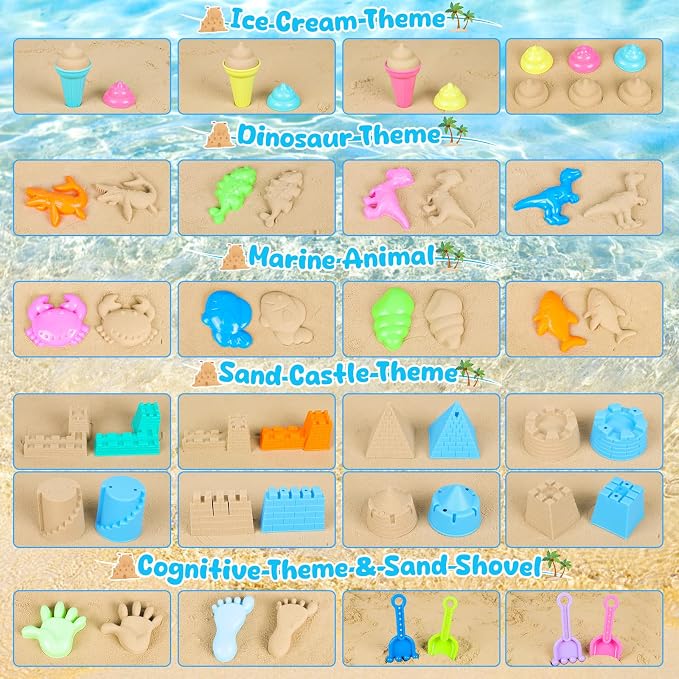 Beach Toys for Kids Toddlers, Sand Castle Toys - Image 5