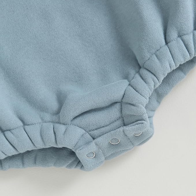 VISGOGO Newborn Infant Baby Boy Girls Oversized Romper Little Dude Sweater - Image 7