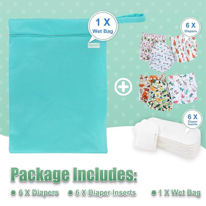 wegreeco Cloth Diapers 6 Pack - Image 6