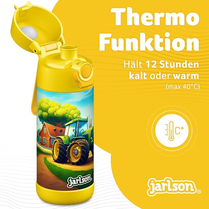 Jarlson® Mali Children's Water Bottle, Thermal Stainless Steel Water Bottle - Image 3