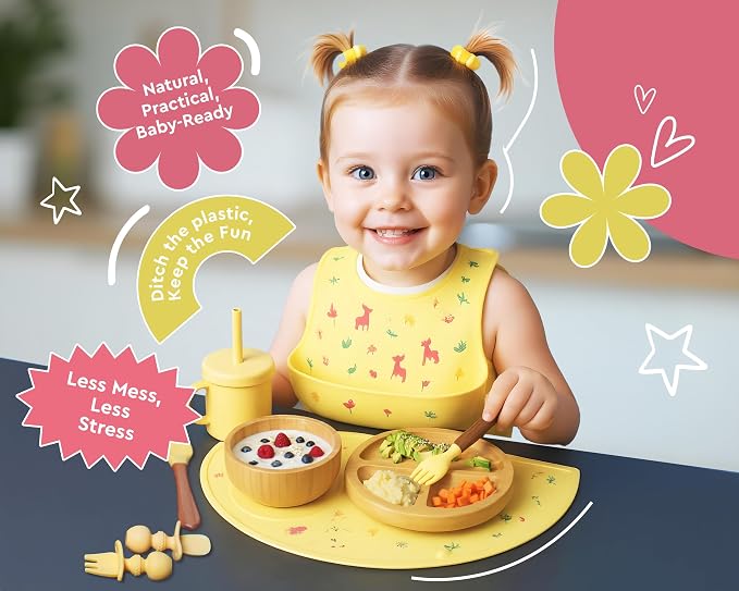 Bamboo Baby Feeding Set for Infants & Toddlers - Image 2