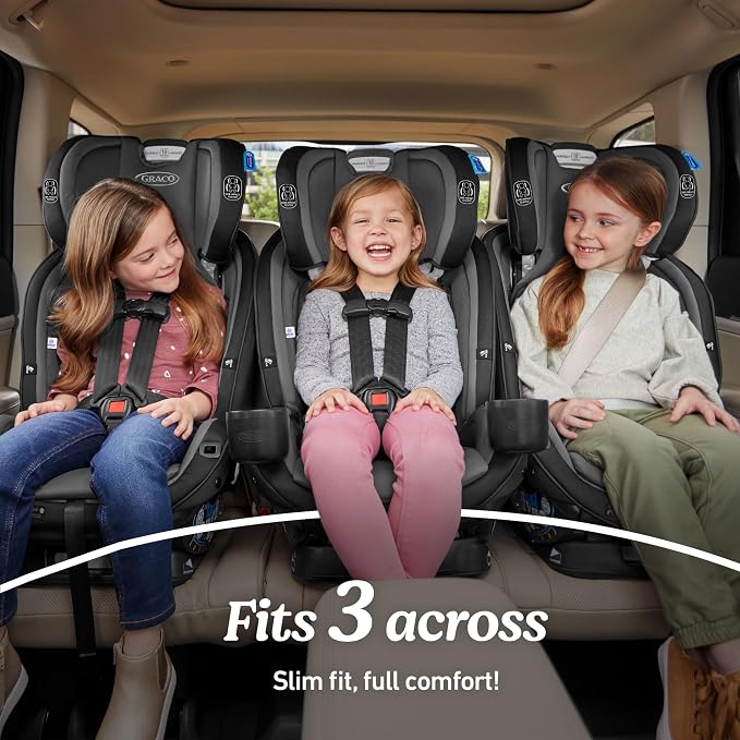Graco SlimFit3 LX 3-in-1 Slim Car Seat, Rear Facing, Forward Facing to Highback - Image 3