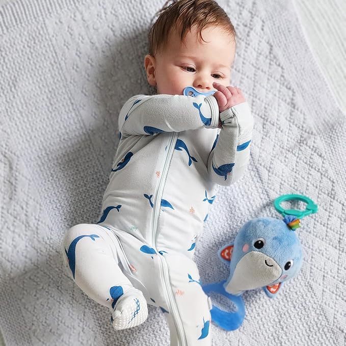 Bamboo Little Soft Baby Footie Pajamas, Baby Clothes, Newborn Sleepers - Image 7