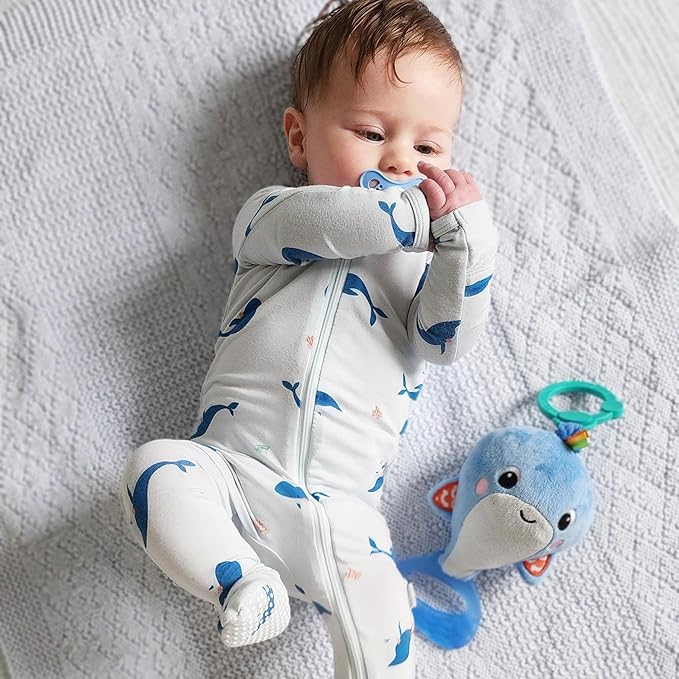 Bamboo Little Soft Baby Footie Pajamas, Baby Clothes, Newborn Sleepers - Image 7