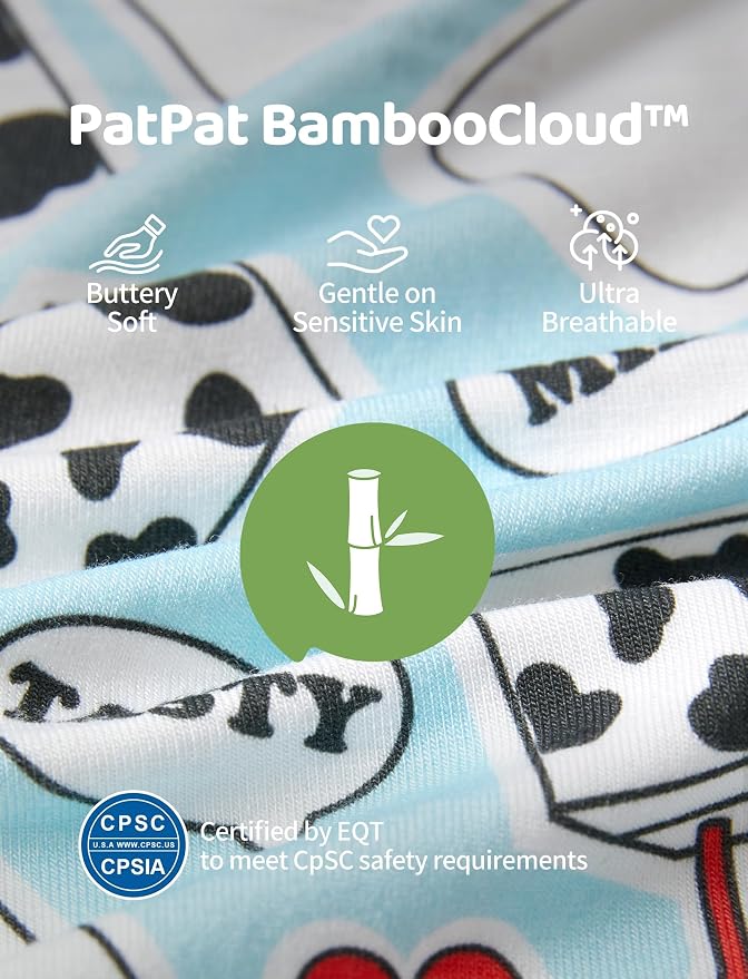 PATPAT Baby Girl Boy Clothes Newborn Infant Footie – Soft Viscose from Bamboo– - Image 3