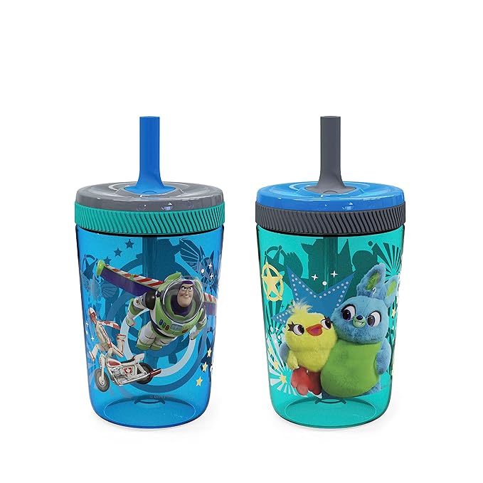 Zak Designs Kelso 15 oz Tumbler Set Toddlers Cup Leak-Proof Screw-On Lid by ZakDesigns