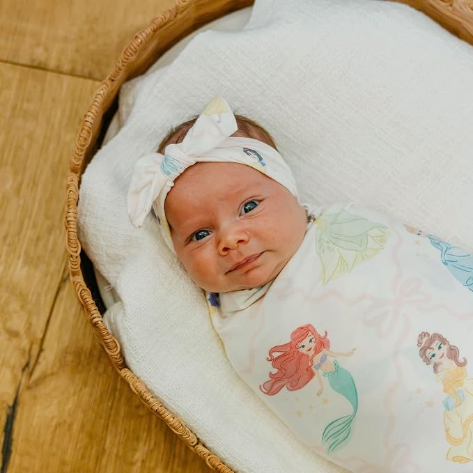 Copper Pearl Large Premium Knit Baby Swaddle Receiving Blanket Disney Princess - Image 2