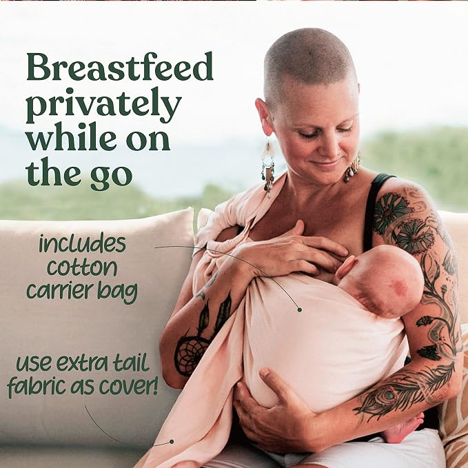 Nalakai Ring Sling Baby Carrier, Soft Linen Baby Sling, Baby Wrap, and Giving - Image 7